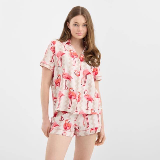 Chelsea Peers ChelsP Cotton SS Set Ld62 Flamingo Stripe female 10 (S)