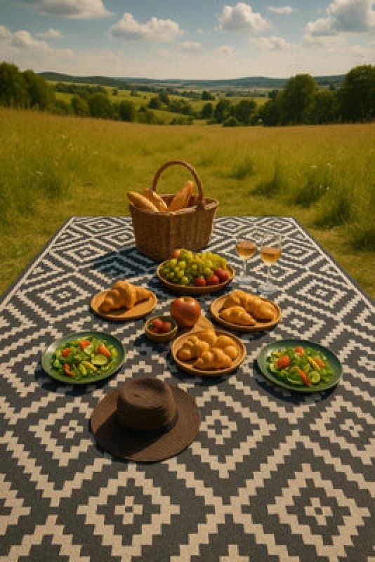 Valiant Outdoor & Indoor Rug for Garden, Decking, Home and Camping (1.8m x 1.2m) Grey