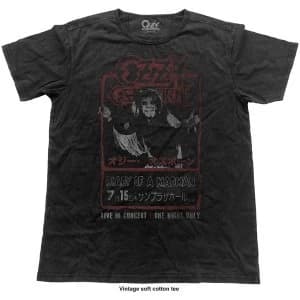 Ozzy Osbourne - Japan Flyer Vintage Unisex Large T-Shirt - Black