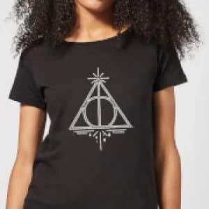 Harry Potter Deathly Hallows Womens T-Shirt - Black