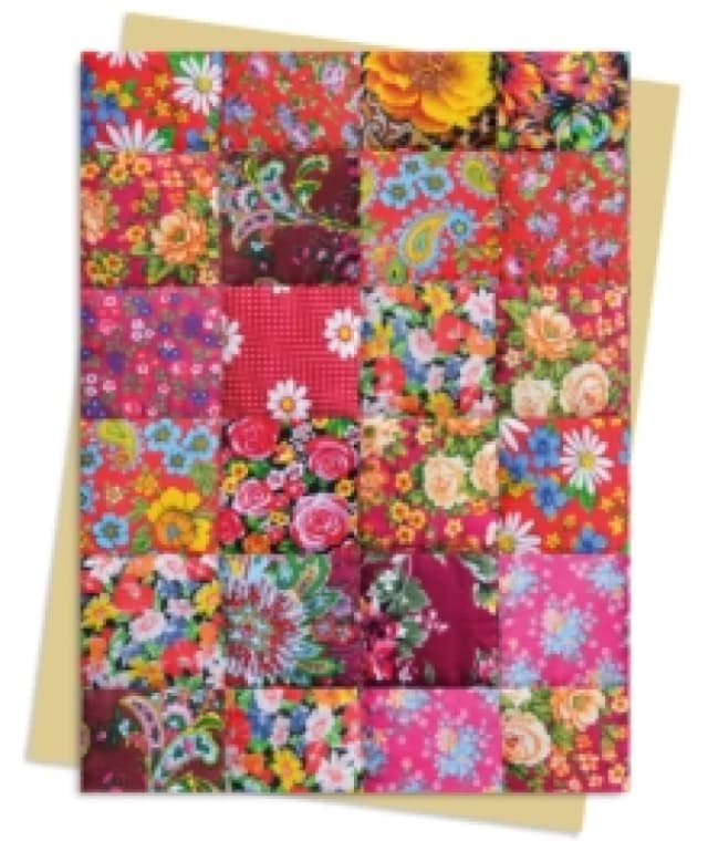 Floral Patchwork Quilt Greeting Card Pack : Pack of 6 Cards