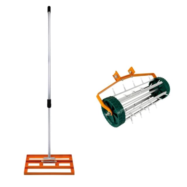 T-Mech 50cm Lawn Leveller & Aerator - Orange 213839