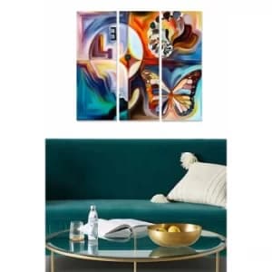 MDF1327589420 Multicolor Decorative MDF Painting (3 Pieces)