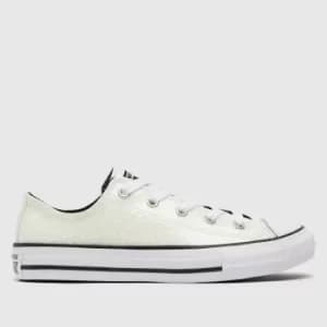Converse Silver Lo Winter Glitter Trainers Youth