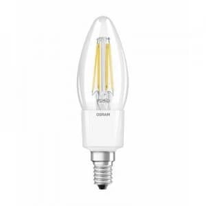 OSRAM LED (monochrome) EEC A++ (A++ - E) E14 Candle 4.5 W = 40 W Warm white (Ø x L) 35mm x 97mm Filament, dimmable