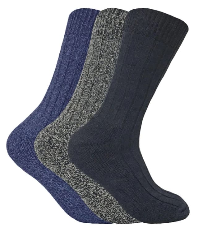 Sock Snob Sock Snob Men Winter Warm Wool Blend Hiking Boots Socks in Blue Size: 6-11 Blue 6-11 Male 5060597070676