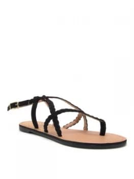 Qupid Athena Strappy Sandal Black