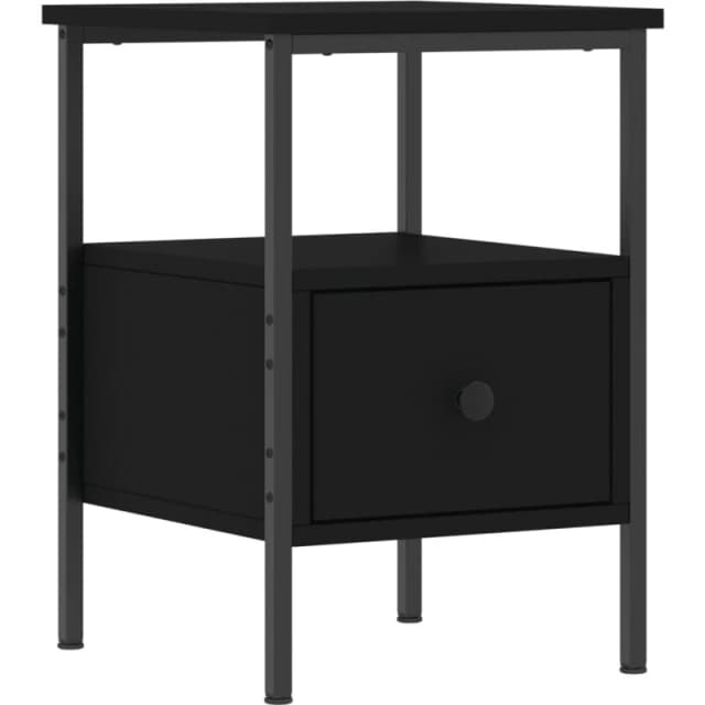 VIDAXL Bedside Cabinet Black 34x36x50cm Engineered Wood Vidaxl 8720845940027