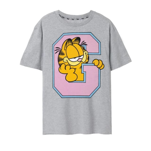 Garfield Garfield Men Short Sleeved T-Shirt in Grey Size: Small Grey S Male 5063203008179