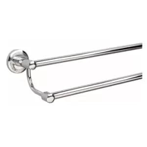 Oslo Double Towel Rail - Chrome - 8027C - Chrome - Miller