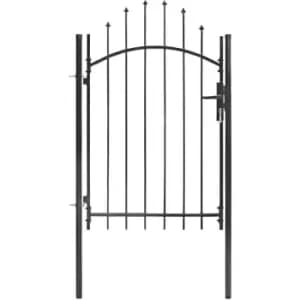 Garden Gate Steel 1x2 m Black Vidaxl Black