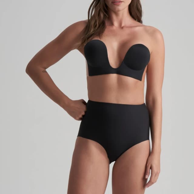 Bye Bra Adhesive Seamless U Bra Black female B