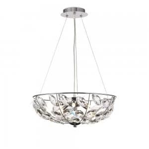 Ceiling Pendant 6 Light G9 Polished Chrome, Crystal