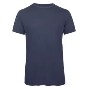 B&C Mens Favourite Short Sleeve Triblend T-Shirt (3XL) (Heather Navy)