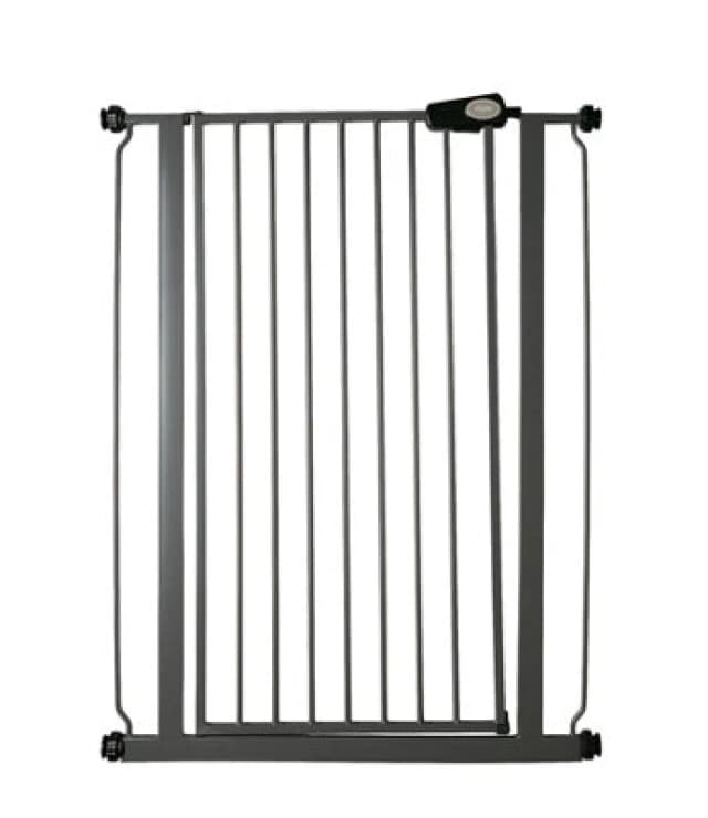 Bettacare Child And Pet Gate Narrow, 68.5Cm - 75Cm, Slate Grey, Extra Tall Gate 104Cm In Height, Narrow Pressure Fit Stair Gate