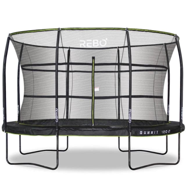 OutdoorToys Summit Oval Garden Trampoline with Safety Enclosure - Summit 1200 in Black Unisex