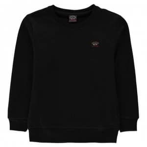 Paul And Shark Junior Boys Basic Crew Neck Sweatshirt - Black 011