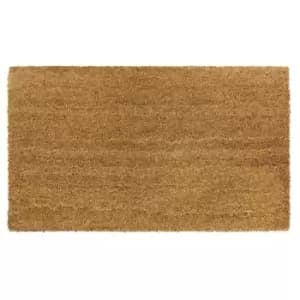 JVL Manor Plain Latex Coir Doormat, 40x70cm