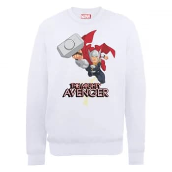 Marvel Avengers Assemble The Mighty Thor Sweatshirt - White - S