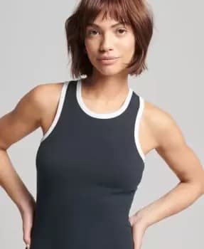 Superdry Womens Vintage Racer Back Dress Navy / Eclipse Navy/optic - Size: 16