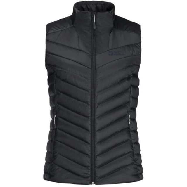 Jack Wolfskin Womens Passamani Quilted Water-Resistant Gilet Black female 8 (XS)