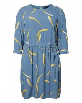 I.scenery Print Round Neck Dress