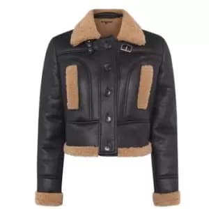 French Connection Belen Faux Fur Jacket - Black