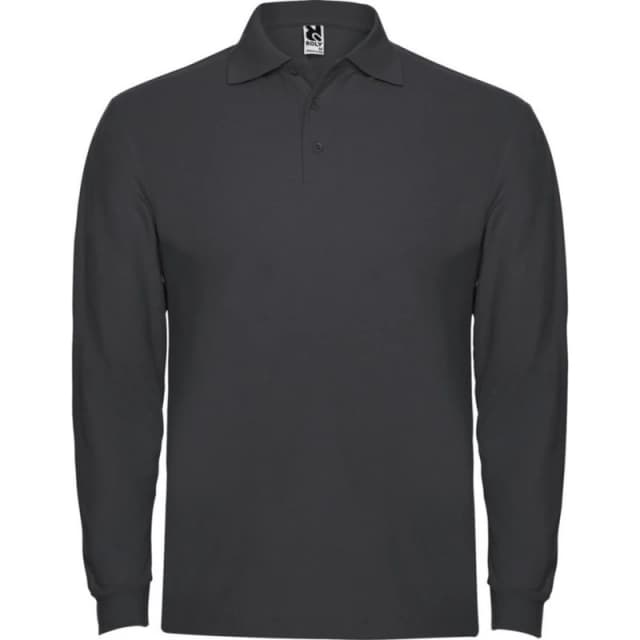 ROLY ROLY Men Estrella Long-Sleeved Polo Shirt in Jet Black Size: Small Jet Black S Male 5063470827848
