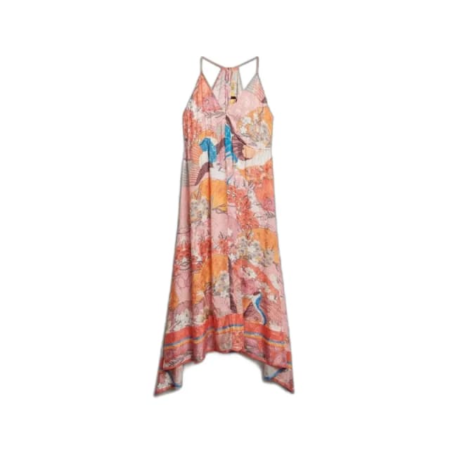 Superdry Printed jacquard dress with pointed hem For Her Superdry Rose Female S