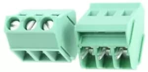 Phoenix Contact Smkds 3/ 3-5,08 Tb, Wire To Board, 3Pos, 30-12Awg, Grn
