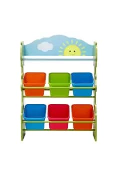 Fantasy Fields Children Blue Wooden Toy Storage Tidy Organiser