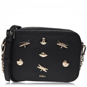 Furla Brava Embellished Cross Body Bag - Nero O60