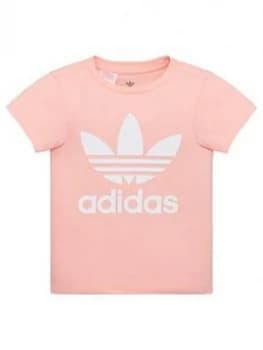 Adidas Originals Childrens Trefoil Short Sleeve T-Shirt - Pink