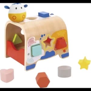Wooden Cow Shape Sorter
