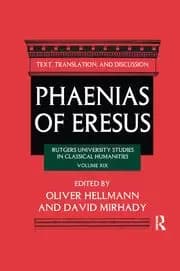 Phaenias of Eresus Text Translation and Discussion