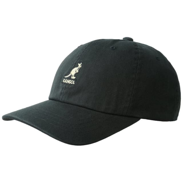 Kangol Adults Washed Baseball Cap Black unisex One Size