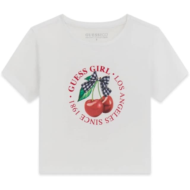 Guess Kids Graphic Crop Top White G011 female 12 Yrs