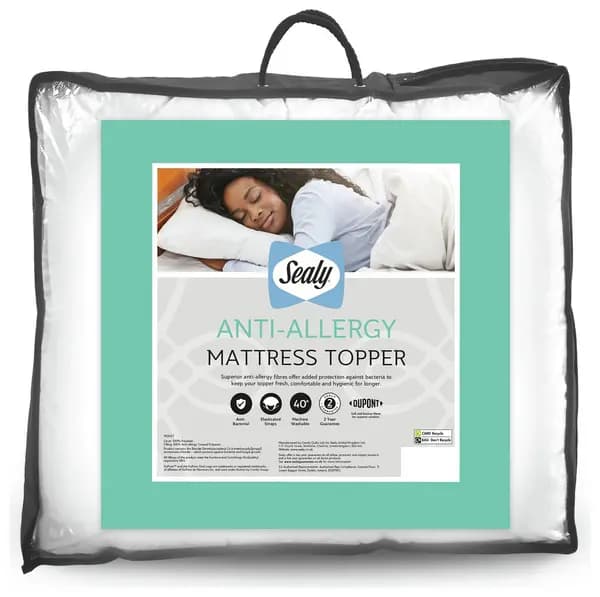 Sealy Anti Allergy Hollowfibre Mattress Topper - Double