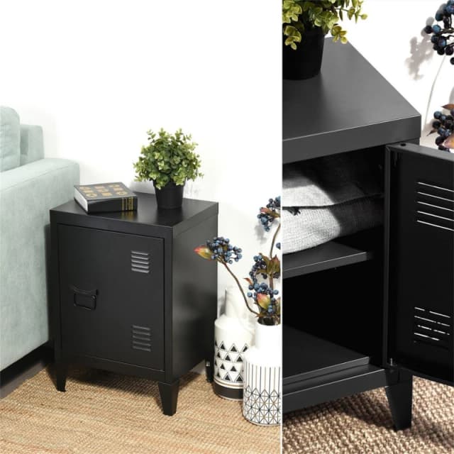 Urban Meuble Industrial Metal Storage Cabinet Black unisex One Size