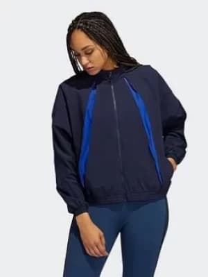 adidas Coldweather Aeroready Training Jacket, Blue Size M Women