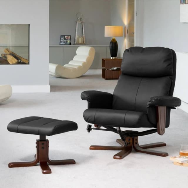 Artemis Home Woodacre Swivel Recliner in Black Unisex