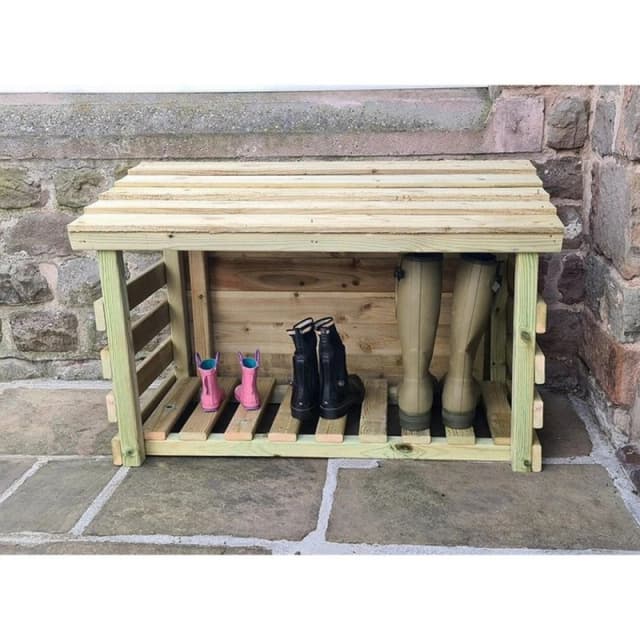 Churnet Valley Garden Furniture Ltd Boot Storage - Timber - Minimal Assembly Required in Brown Brown Unisex