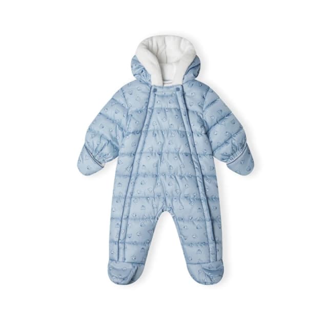 Minoti Baby snowsuit with hood and mitts light blue Light Blue unisex 0-3 Mnth
