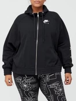 Nike Nsw Air Full Zip Curve Hoodie - Black