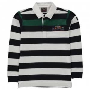 Paul And Shark Long Sleeve Polo Shirt - Green/White 101