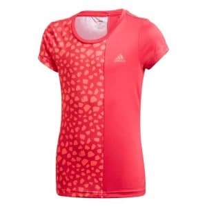 adidas Girls Colorblock T-Shirt - Power Pink