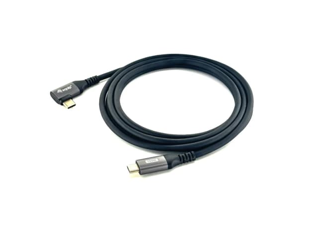 Equip USB 2.0 C to C 90° angled Cable. M/M. 2.0m. 100W with Emark chis