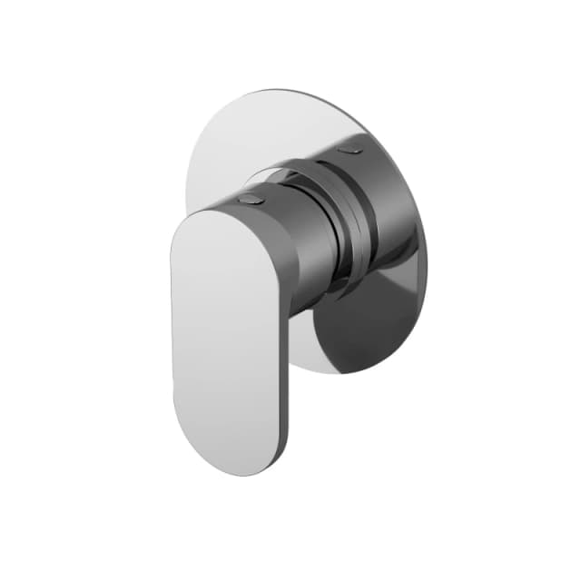Balterley Current Round Concealed Stop Tap - Thermostatic Shower Control, Chrome in Silver Silver Unisex