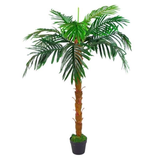Leaf 130cm Leaf Design UK Large Realistic Artificial Palm Tree Princess Green