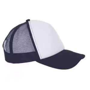 SOLS Unisex Bubble Contrast Cap (One Size) (White/French Navy)
